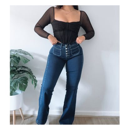 JEANS FLARE CONTROL ABDOMEN PARADISE