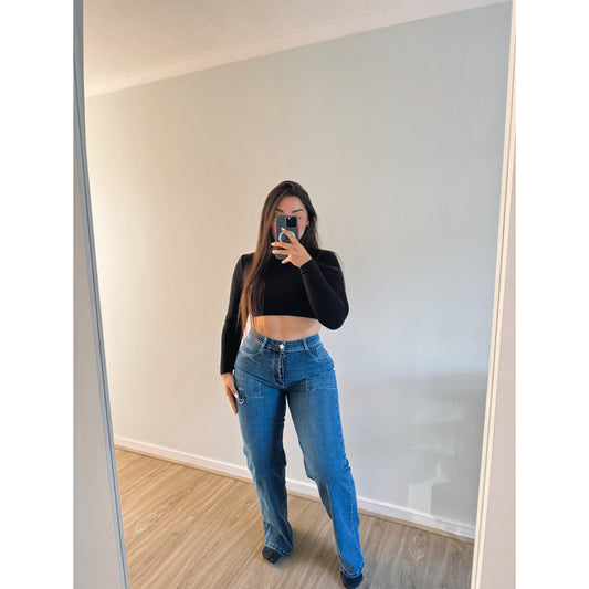 JEANS WIDE LEG MARINA